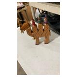 Handcrafted Wooden Three Kings Camel Christmas Ornament