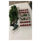 Holiday Ornament Collection with Artificial Tree