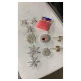 Handcrafted Crystal Beaded Christmas Ornament Set