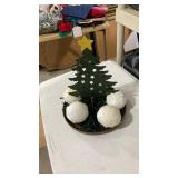Decorative Christmas Tree with Snowball Display