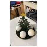Decorative Christmas Tree with Snowball Display