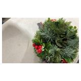 Traditional Holly Berry Christmas candle holder