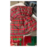 Christmas Decor Bundle. Pillow, 3) tea towels, 2)pot holders