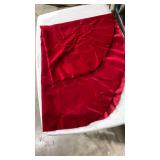 Red Velvet Fabric round