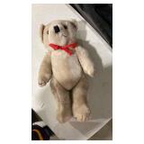 Classic cream colored Teddy Bear with Red Bow
