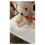 Classic cream colored Teddy Bear with Red Bow