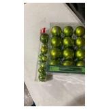 Holiday Time Green Shatterproof Ornaments - 24 Count
