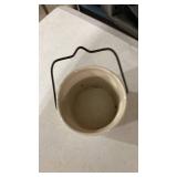 Hand-Painted Winter Scene Ceramic Butter Crock