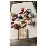 Traditional Christmas Ornament Collection with Messiah Sheet Music