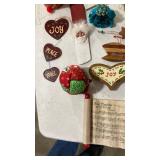 Traditional Christmas Ornament Collection with Messiah Sheet Music