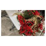 Festive Red and Gold Christmas Floral Arrangement