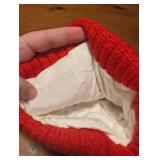 Page One Red Cable Knit Pom Beanie