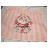 Christmas Pink Towels with Santa & Snowman