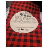 North Pole Mail Service Buffalo Plaid Santa Sack