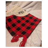 North Pole Mail Service Buffalo Plaid Santa Sack