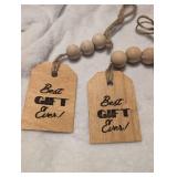 Engraved Wooden Gift Tags - 2ct