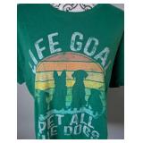 Pet All The Dogs Green T-Shirt - XXL