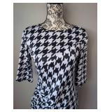 Houndstooth Pattern Bodycon Dress - Large