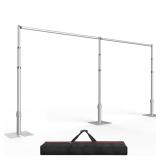 EMART Backdrop Stand Heavy Duty 10ftx20ft, Adjustable Pipe and Drape Photo Background Support Kit, Metal Frame with Flat Base Read Desc!  - Retail: $346