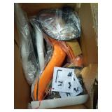 YOUTASTE Orange Black Bar Stools Set of 2, Adjustable Counter Height Swivel Barstools with Faux Leather & Metal Legs, 300 lbs Capacity, Mid-Century Modern Style for Kitchen Island, Home & Restaurant -