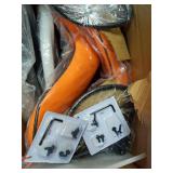 YOUTASTE Orange Black Bar Stools Set of 2, Adjustable Counter Height Swivel Barstools with Faux Leather & Metal Legs, 300 lbs Capacity, Mid-Century Modern Style for Kitchen Island, Home & Restaurant -