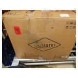 YOUTASTE Orange Black Bar Stools Set of 2, Adjustable Counter Height Swivel Barstools with Faux Leather & Metal Legs, 300 lbs Capacity, Mid-Century Modern Style for Kitchen Island, Home & Restaurant -