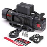 OPENROAD 13500 lb Recovery Winch with Synthetic Rope and 2 Wireless Remotes - IP68 Waterproof 12V Electric Winch for Jeep, SUV, Truck & Trailer - Panther Series 3S - Retail: $500
