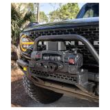 OPENROAD 13500 lb Recovery Winch with Synthetic Rope and 2 Wireless Remotes - IP68 Waterproof 12V Electric Winch for Jeep, SUV, Truck & Trailer - Panther Series 3S - Retail: $500