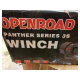 OPENROAD 13500 lb Recovery Winch with Synthetic Rope and 2 Wireless Remotes - IP68 Waterproof 12V Electric Winch for Jeep, SUV, Truck & Trailer - Panther Series 3S - Retail: $500