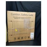 Cumbor 29.7-46\" Baby Gate for Stairs, Toddler Safety Essentials for The House, Auto Close Dog Gate for Doorways, Mom