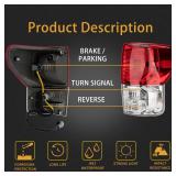 Tail Light Assembly Compatible With 2010-2013 Toyota Tundra Right Passenger Side Rear Brake Lamps Wiring Harness Replaces# 815600C070 815500C090 815600C090 TO2800165 TO2800183 - Retail: $61