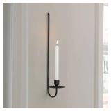 24.8\" Iron Metal Wall Candle Sconce Holder, Set of 4 Wall Mount Candle Holders Modern Wall Candle Sconces Hanging for Living Room Farmhouse Fireplace Wedding - Retail: $60