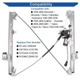 Obaee Front Passenger Side Power Window Regulator & Motor Assembly 741-645 Compatible with Chevrolet/Chevy Silverado Tahoe Suburban/GMC Yukon XL Sierra Escalade Pickup Truck SUV 2000-2006 - Retail: $3