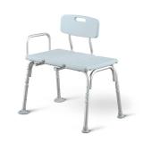 Medline Tub Transfer Bench and Shower Chair with Microban Antimicrobial Protection, Adjustable Shower Bench and Bath Seat For Seniors And Elderly, 350 lb. Weight Capacity, Light Blue - Retail: $55