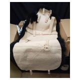 OGLAND 1 Pack Fluffy Sheepskin Car Seat Cover-Fuzzy Fur Auto Cushion for Universal Automotive Protector (Black, 1 Pcs Front Seat Cover) - Retail: $50