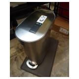simplehuman 45 Liter / 12 Gallon Slim Hands-Free Kitchen Step Trash Can, Brushed Stainless Steel - Retail: $110