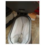 simplehuman 45 Liter / 12 Gallon Slim Hands-Free Kitchen Step Trash Can, Brushed Stainless Steel - Retail: $110