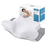 ZAMAT Adjustable Cervical Memory Foam Pillow, Odorless Neck Pillows for Pain Relief, Orthopedic Pillows for Sleeping with Cooling Pillowcase, Ergonomic Support Pillow for Stomach, Back, Side Sleeper -