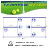 Reusable Pickball Court Stencil Kit â 44x20 ft Full-Size Stencil, Durable Plastic Court Liner for Concrete, Easy Setup with Complete Accessories (Not Paperboard) - Retail: $90