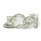 222 Fifth Adelaide Moss 16 Piece Dinnerware Set  Green  Service for 4 - Retail: $180