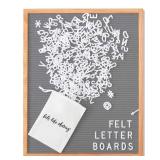 Felt Like Sharing Letter Board (Gray Felt - 16âx20â) â Changeable Message Board with 3 Sets of Felt Board Letters â Statement Wall Sign for Quotes, Home or Holiday Decor In Oak Fra