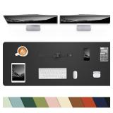 Desk mat Large, Leather Desk Pad Protector,Office Desk Mat,Mouse Pad, Non-Slip Desk Blotter, Laptop Desk Pad, Waterproof Desk Writing Pad for Office&Home (Black, 55\" x 24\") - Retail: $33