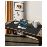 Desk mat Large, Leather Desk Pad Protector,Office Desk Mat,Mouse Pad, Non-Slip Desk Blotter, Laptop Desk Pad, Waterproof Desk Writing Pad for Office&Home (Black, 55\" x 24\") - Retail: $33