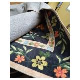 Insect Floral Area Rug for Living Room 6x9 Machine Washable Area Rug Non-Slip Low Pile Large Bedroom Rug Stain Resistant Throw Rug Carpet for Nursery Dining Room Kids Playroom Office Black - Retail: $