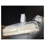 Persilux Free-Stop Cordless 100% Blackout Blinds for Window Shades with Linen Look Textured Fabric (White, 21\" W x 72\" H) Thermal Insulated Roller Shades for Windows Blinds for Home, Bedroom, Door -