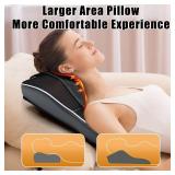 hlthsky Shiatsu Neck and Back Massager with Heat,Neck Massager for Pain Relief deep Tissue,3D Kneading Massage Pillow for Back,Shoulder,Leg,Gifts for Mom,Dad,Women (Black) - Retail: $38