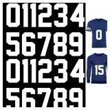 Zonon 22 Pieces Iron on Numbers T Shirt Heat Transfer 0 to 9 Jersey Numbers for Team Uniform Sports (White,8 Inch) - Retail: $12