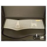 Backlit Bluetooth Ergonomic Keyboard, ProtoArc EK01 Plus Full Size Wireless Split Keyboard with Dual Bluetooth and USB, Cushioned Wrist Rest, Rechargeable for Windows/Mac/Android, Grey Black - Retail: