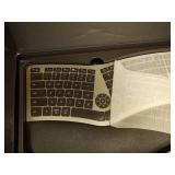 Backlit Bluetooth Ergonomic Keyboard, ProtoArc EK01 Plus Full Size Wireless Split Keyboard with Dual Bluetooth and USB, Cushioned Wrist Rest, Rechargeable for Windows/Mac/Android, Grey Black - Retail: