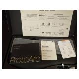 Backlit Bluetooth Ergonomic Keyboard, ProtoArc EK01 Plus Full Size Wireless Split Keyboard with Dual Bluetooth and USB, Cushioned Wrist Rest, Rechargeable for Windows/Mac/Android, Grey Black - Retail: